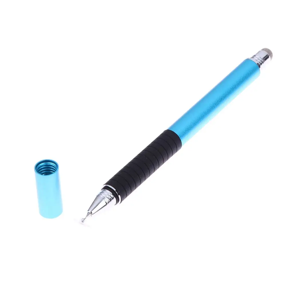 Sky Blue 2 в 1 многофункциональная тонкая круглая ручка с тонким наконечником для сенсорного экрана, емкостный стилус для смартфона, планшета, iPad, iPhone - Цвета: Sky Blue