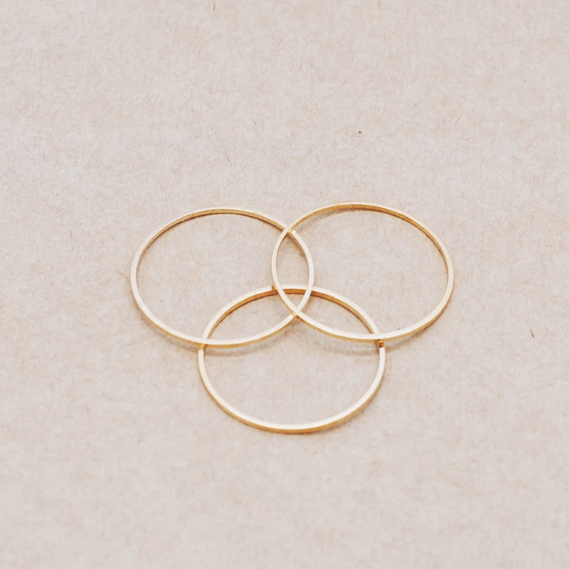 50 шт./лот медные круглые ювелирные аксессуары KC золотого цвета модные подвески