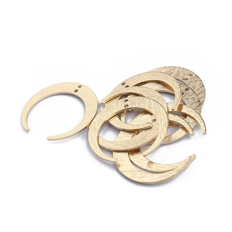 Подвески в форме полумесяца, латунные, 28 х27 мм, 10 шт.