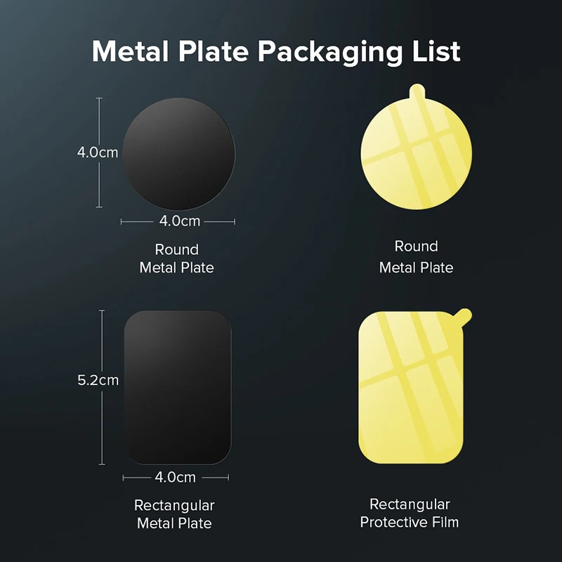 1pcs/3pcs/5pcs/lot Metal Plate Disk Replacement Kits With 3M Adhesive For Magnetic Car Phone Holder Car Mount Holder Accessories