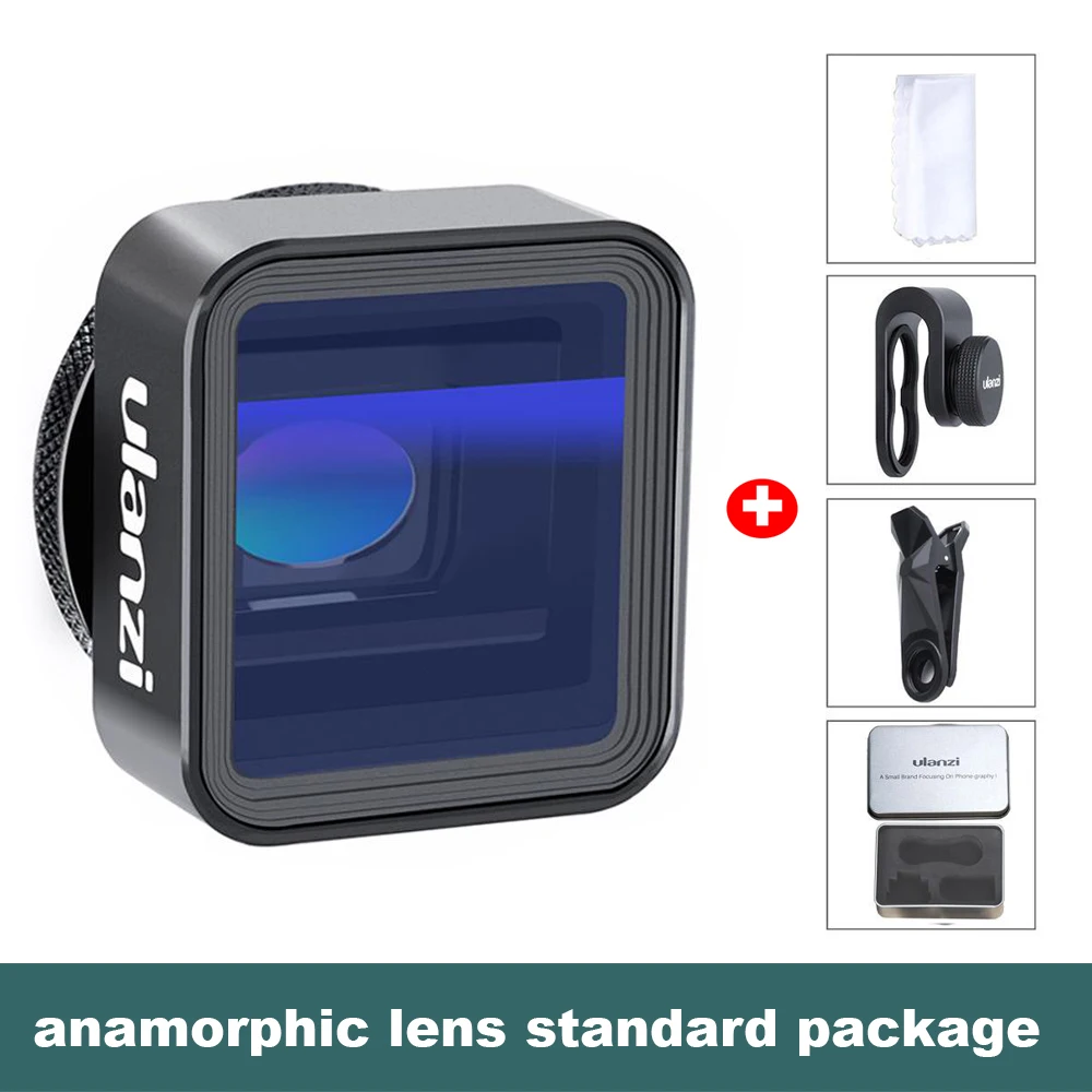 standard package Ulanzi анаморфный объектив для iPhone 11 Pro 1.33X широкоэкранный видео широкоформатный Slr фильм видеомейкер Универсальный телефон объектив - Цвет: standard package