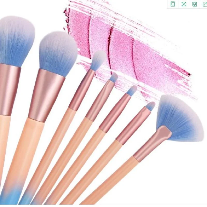 

7 makeup brush set quicksand makeup brush wooden handle makeup brush makeup tool