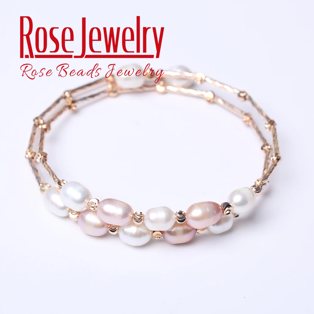 Браслеты из натурального жемчуга 6-7 мм | Украшения и аксессуары