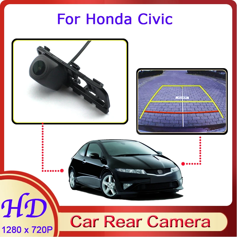 Автомобильная камера заднего вида рыбий глаз для Honda Civic 2006-2011 HD