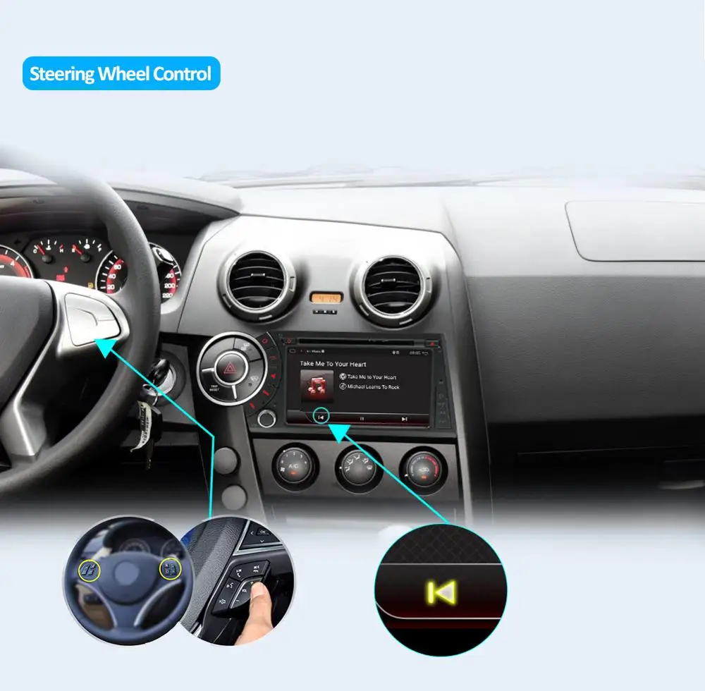 Автомагнитола Bosion 2 ГБ + 32 GPS-навигатор Android 10 0 4 ядра Din автомобильный DVD-плеер для