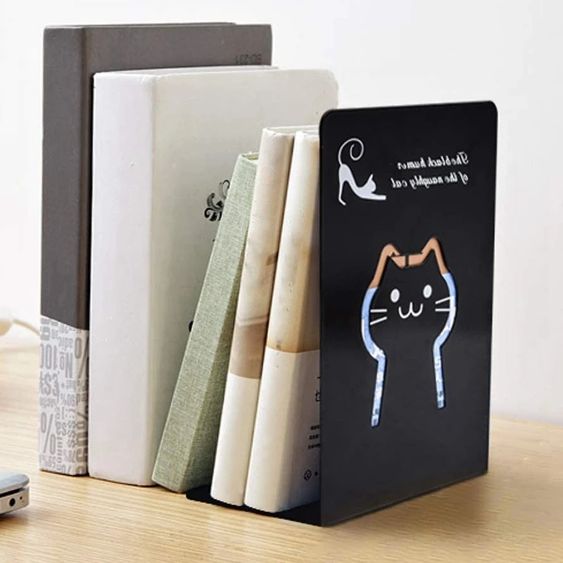 

Heavy Duty Bookends-Metal Book Ends Universal Economy Bookends,Nonskid Book Stopper for Books, DVD, Video Games