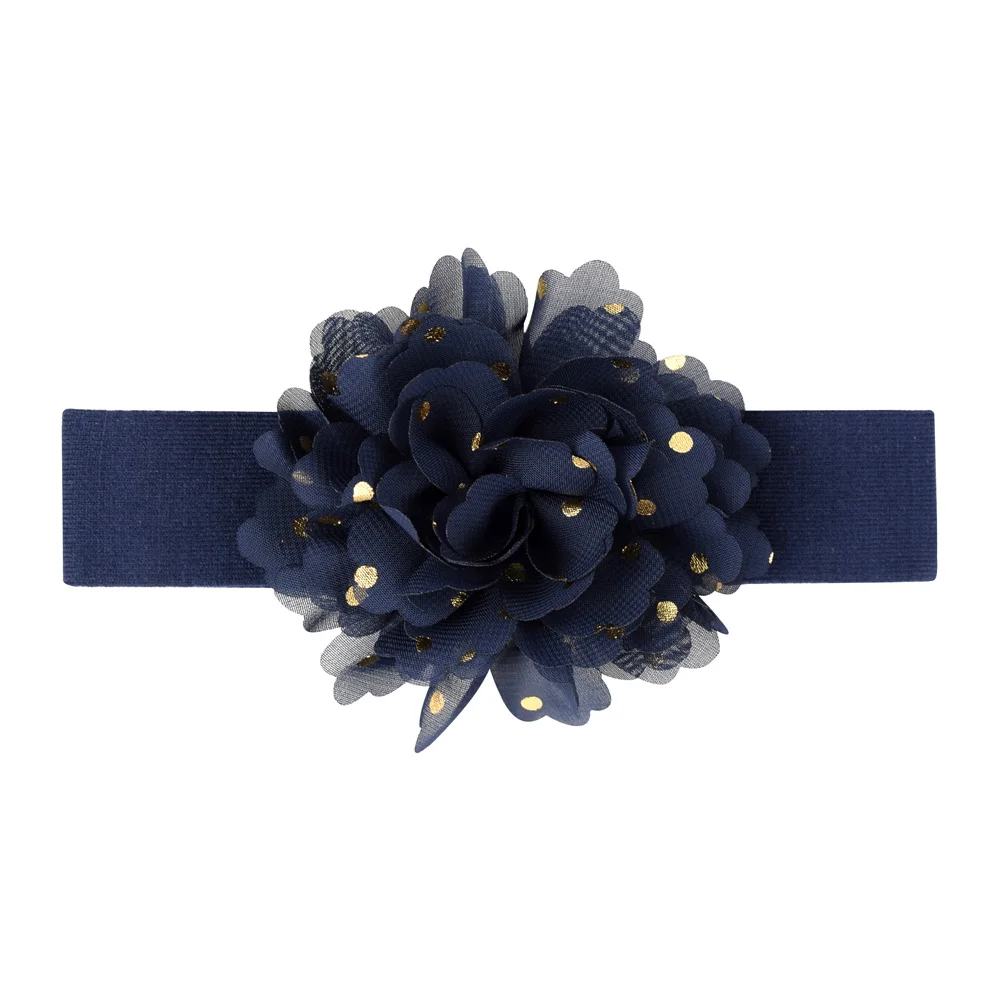 1 шт. повязка на голову с цветочной лентой для маленьких девочек однотонная