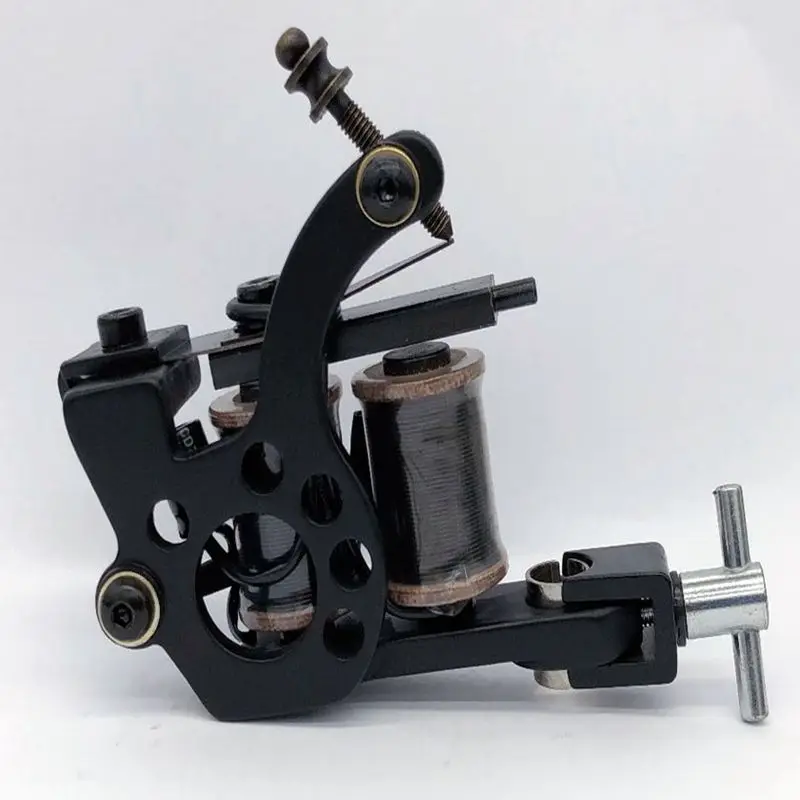 

1pcs Cheap-Tattoo-Machines Handmade maquiagem Tattoo Machines Gun 10 Wrap Coils Cast Iron Machine For Liner caneta