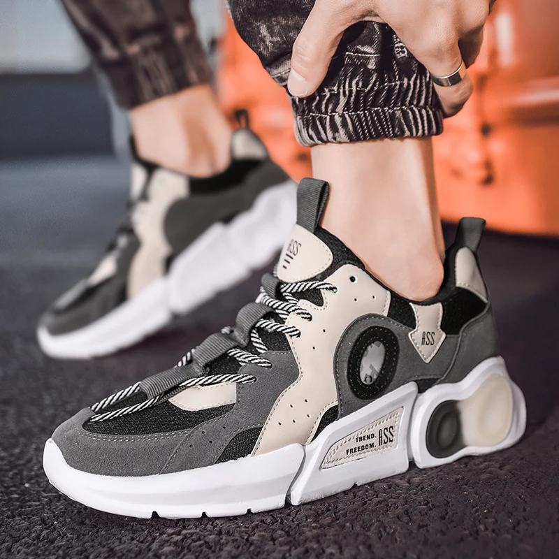 

Four Seasons Chunky Sneakers Casual Men Sport Shoes High Quality Breathable Zapatillas Hombre Running Shoes Chaussure Homme