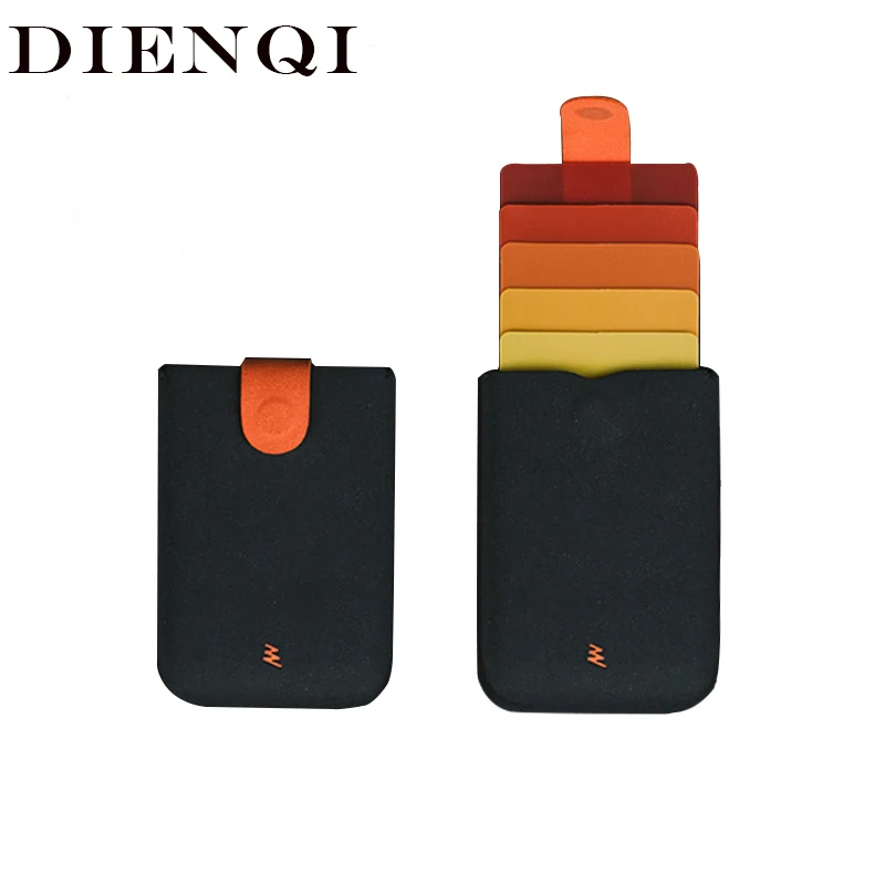 DIENQI Rfid держатель для карт, мужские кошельки, волшебная сумка для денег, Мужской винтажный черный умный кошелек, маленький кожаный тонкий мини-кошелек, тонкие Новые