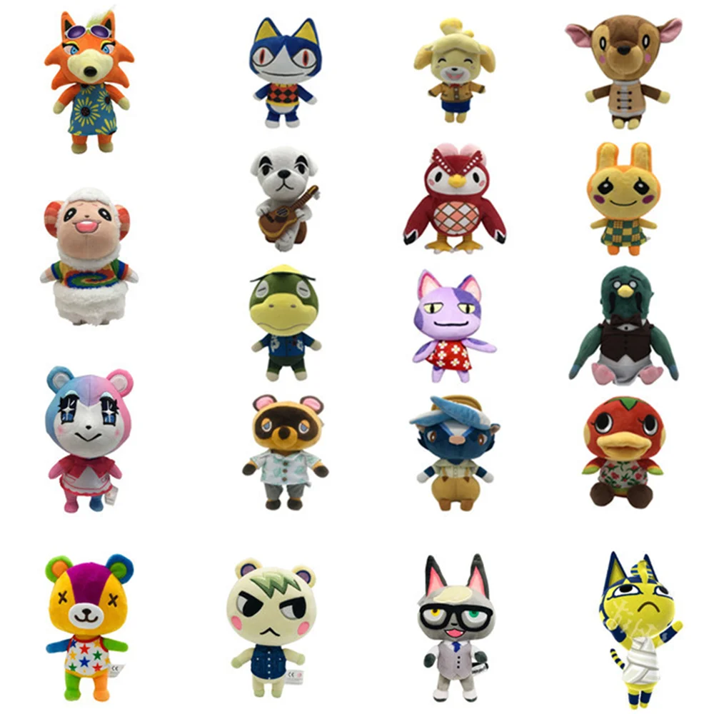 

21CM Kawaii Animal Crossing: New Horizons Plush Doll Tom Nook Stitches Marshal NFC Doll, Christmas Gift for Friends or Children