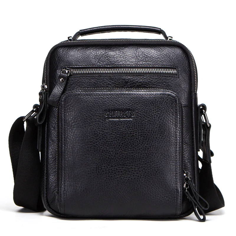 Men Bag Genuine Leather Messenger Bag Shoulder Crossbody Retro Small Male Pack Back Mochila Flap Business Travel Handbags Gift