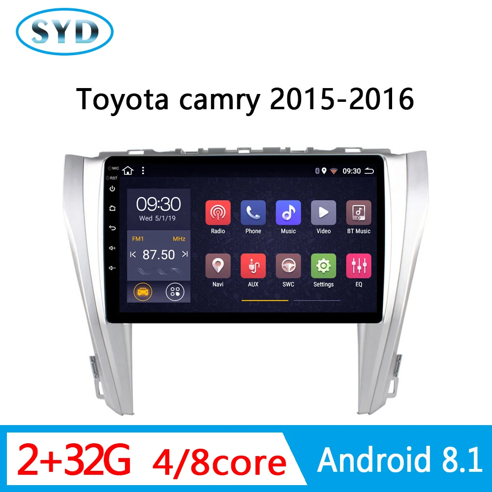 Автомобильный DVD плеер Android для Toyota Camry 8 50 55 GPS 2014 2015 2016 2017 центральный