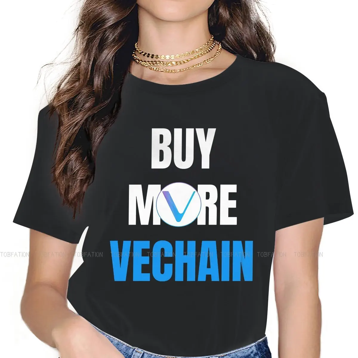 

Buy More Casual TShirt Vechain VET Blockchain Crypto Cryptocurrency Creative Tops Casual T Shirt Short Sleeve Special 5XL