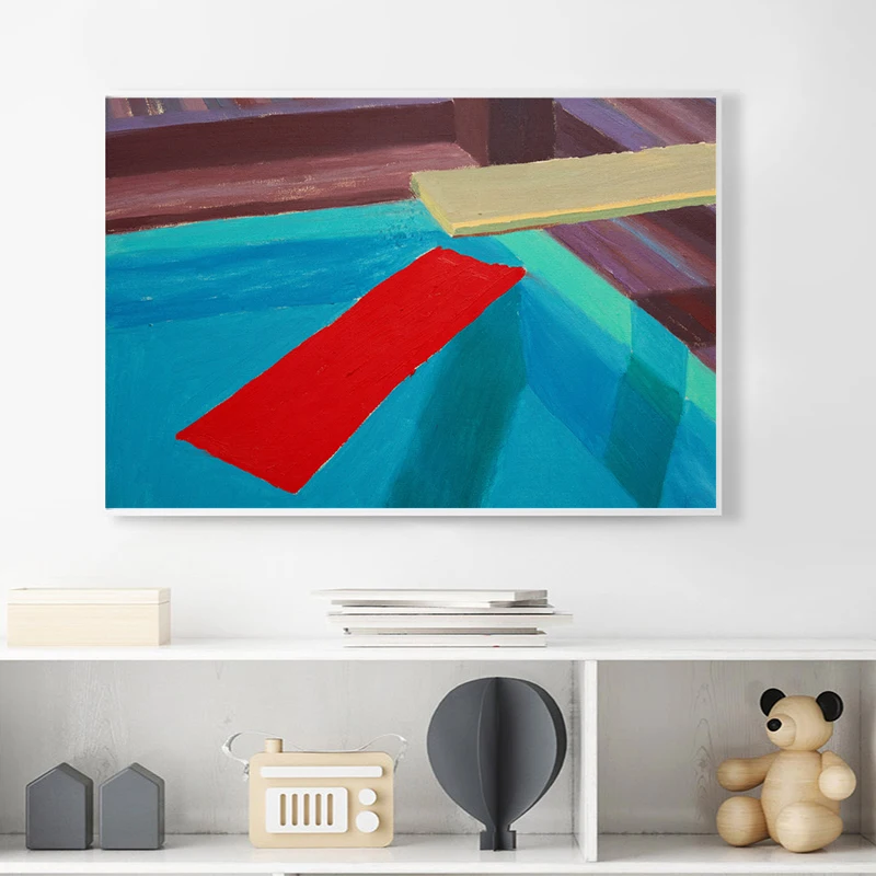 Постер с изображением Давида хокни плакат Клода на каменном ландшафте