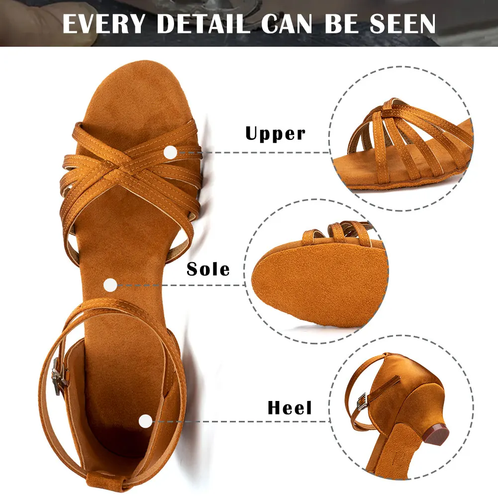 SWDZM Children Latin Dance Shoes Women Ballroom Dancing Shoes Girls Ladies high quality Party Low Heels dance shoes Wholesale
