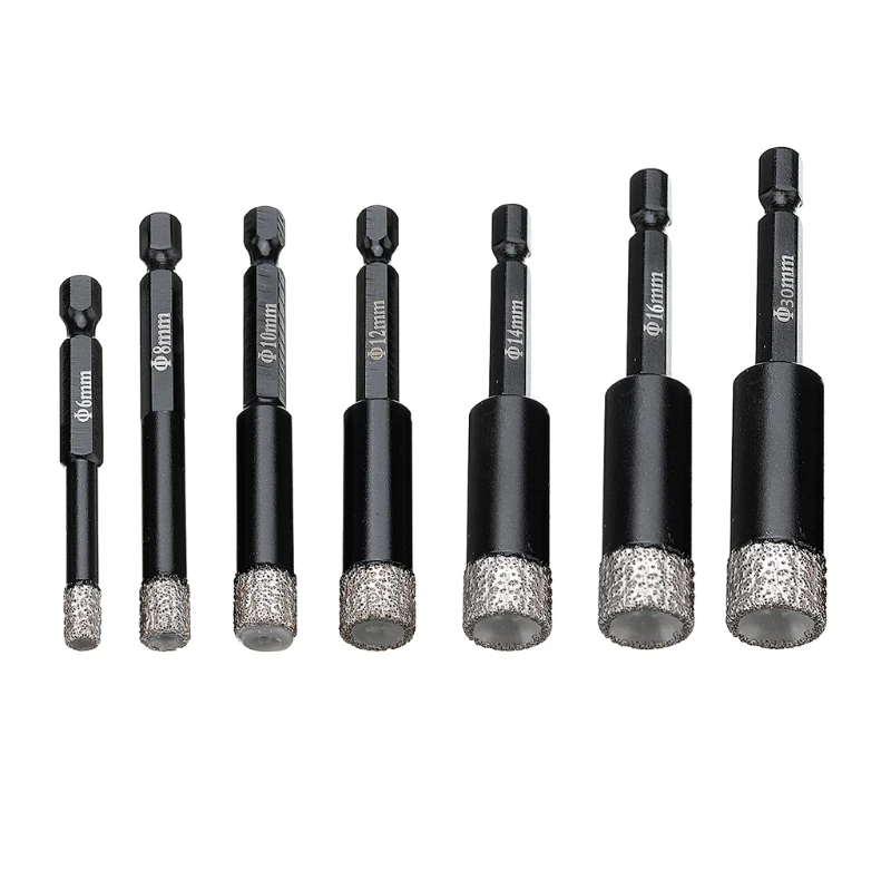 

6/8/10/12/14/16/30mm Dry Cutting Tools Tile Hollow Core Drill Bits Extractor Ceramic Tile Vitrified Brick Granite