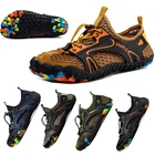 Мужская водонепроницаемая обувь; Летняя водонепроницаемая обувь; Воздухопроницаемый материал; Нескользящие спортивные сетки Однотонная одежда спортивная обувь женские пляжные туфли для отдыха