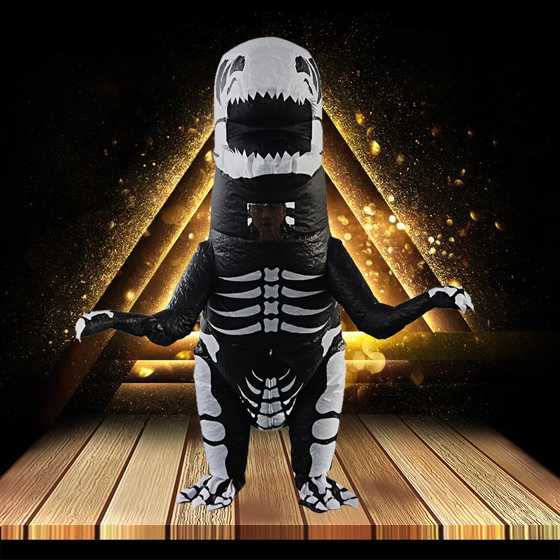 T Rex Велоцираптор надувной костюм талисмана для косплея вечеринки тирано саурио