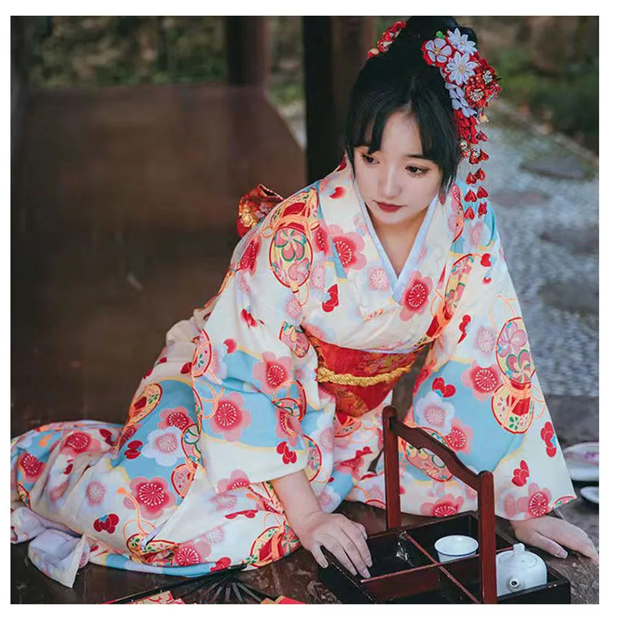 

Japan Tokyo Woman Dress Exotic Costumes Kimono Clothing God Girl Maiden Blessing Traditional Clothing Noblewoman Lace Bathrobes