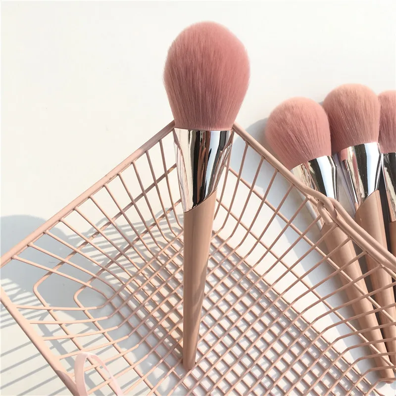 large powder brush BBL Розовый Премиум макияж кисти рассыпчатая пудра полировка скульптуры Румяна Конические смешивания хайлайтер тени для век кисти макияж инструменты - Handle Color: large powder brush