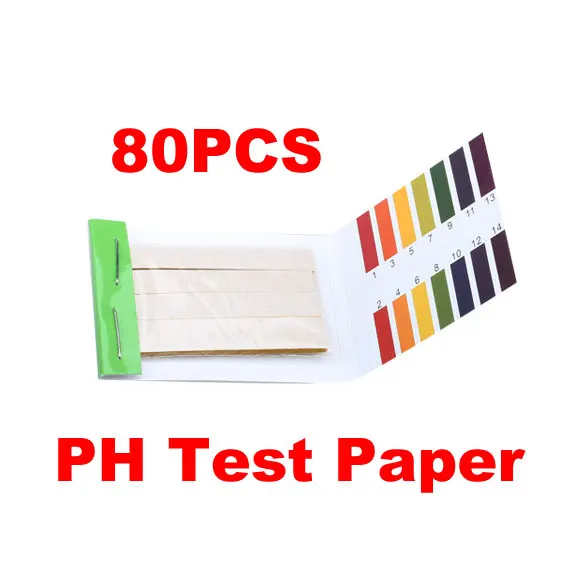 

80 Strips PH Test Strip Aquarium Pond Water Testing PH Litmus Paper Full Range Alkaline Acid 1-14 Test Paper Litmus Test
