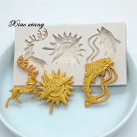 deer and fish silicone fondant molds for baking candy chocolate cookie baking mould christmas cupcake cake decorating tools