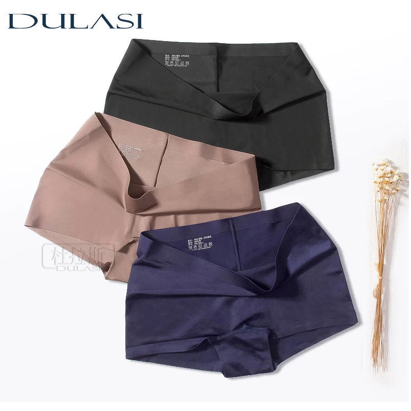 

DULASI Silk Seamless Women Panties Sexy Shorts Underwear Intimates Briefs Girls Low Rise Lingerie Amazing Panty Undies 3 pcs/set