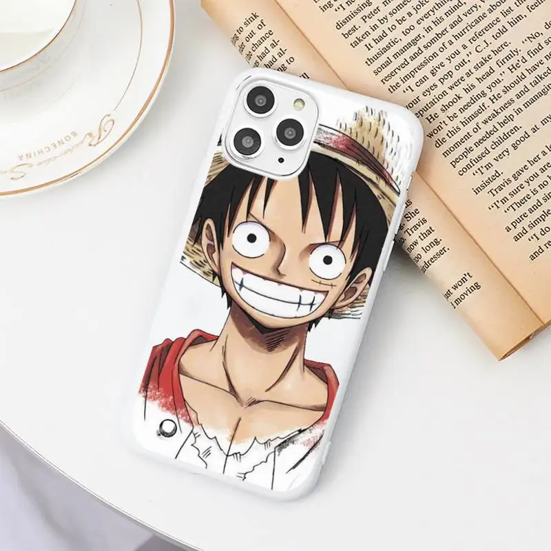 

Luffy cartoon luxury Phone Case coque Candy Color for iPhone 11 12 mini pro XS MAX 8 7 6 6S Plus X SE 2020 XR