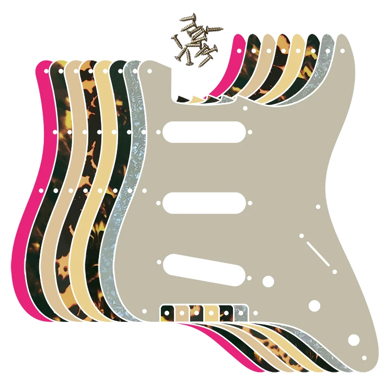 

Xin Yue Guitar Parts For 57' 8 Screw Hole Standard St SSS Guitar Pickguard Scratch Plate, Multi Color Choice Flame Pattern