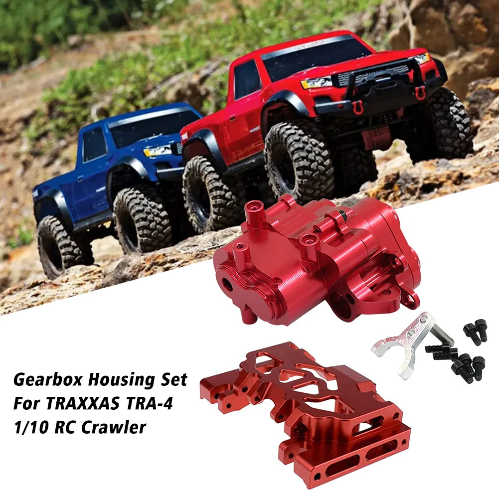 

Upgrade Parts Durable Practical Accessories Gearbox Housing Set Replacement With Mount Holder For TRAXXAS TRA-4 1/10 RC Crawler