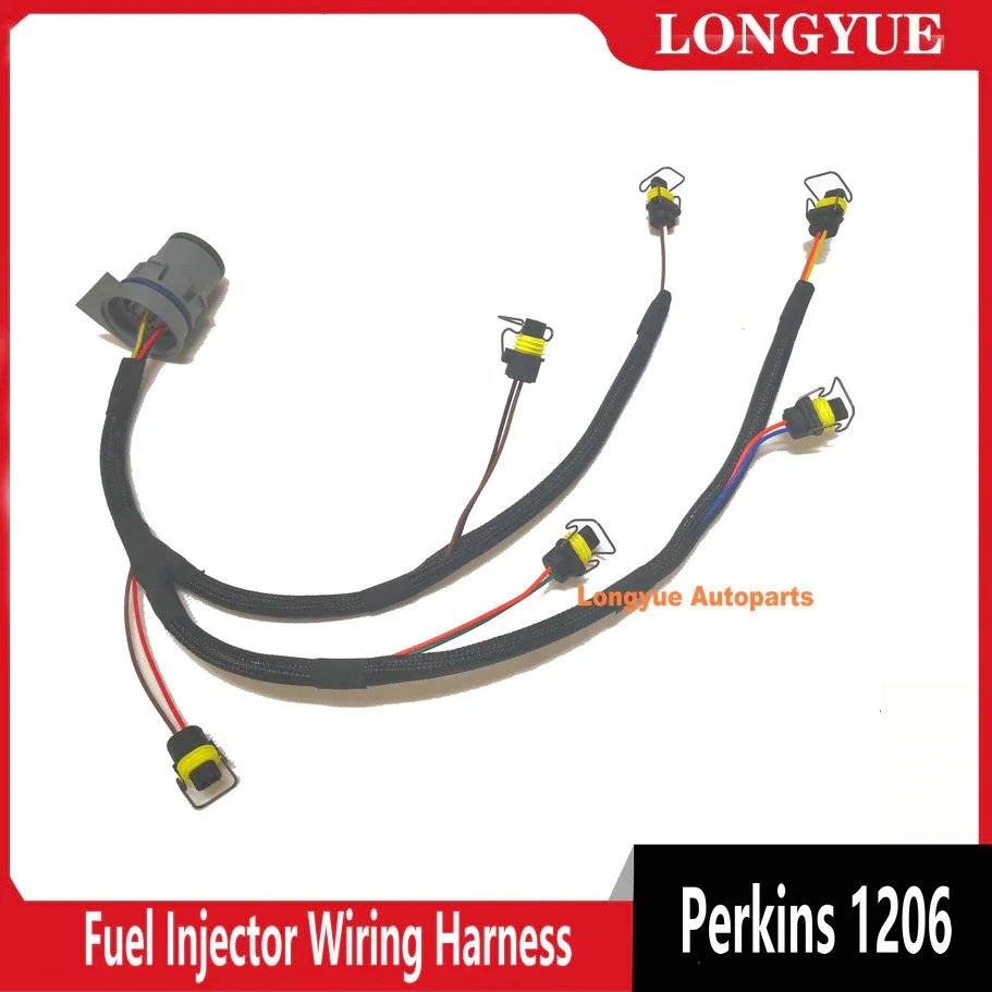 Longyue 12 штепселный Te разъем Топливная форсунка жгут проводов для Perkins 1206|Кабели