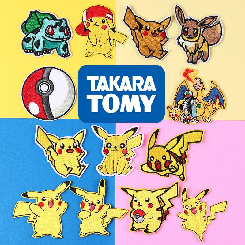 Нашивки с покемонами пикачу Чаризард булбазавр Эш Кетчум глажка горячая