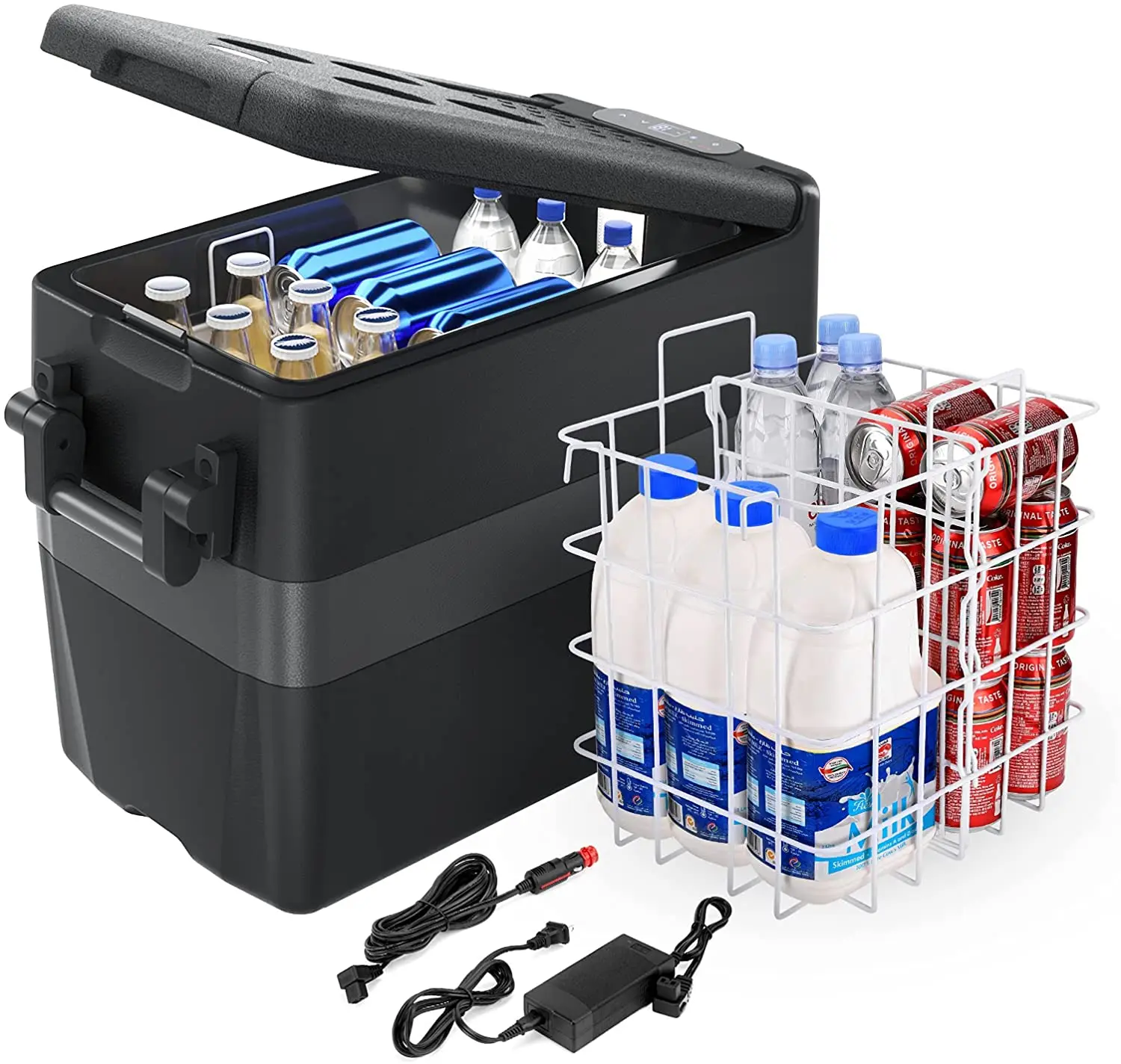 

40L Car Fridge 12/24V 220V Car Refrigerator Mini Refrigerator Compressor Freezer Cooler For RV Vehicle Home Use Camping