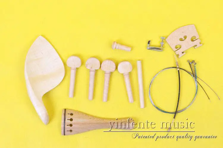 

1Sets 4/4 violin parts natural maple wood violin Accessories peg tailpiece