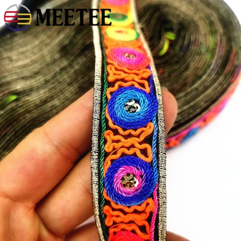 4/12Meters Fashion Clothes Bag Decorative Sequin Lace Trims Embroideried Ribbons Jacquard Webbing DIY Garment Accessories|Тесьма| |