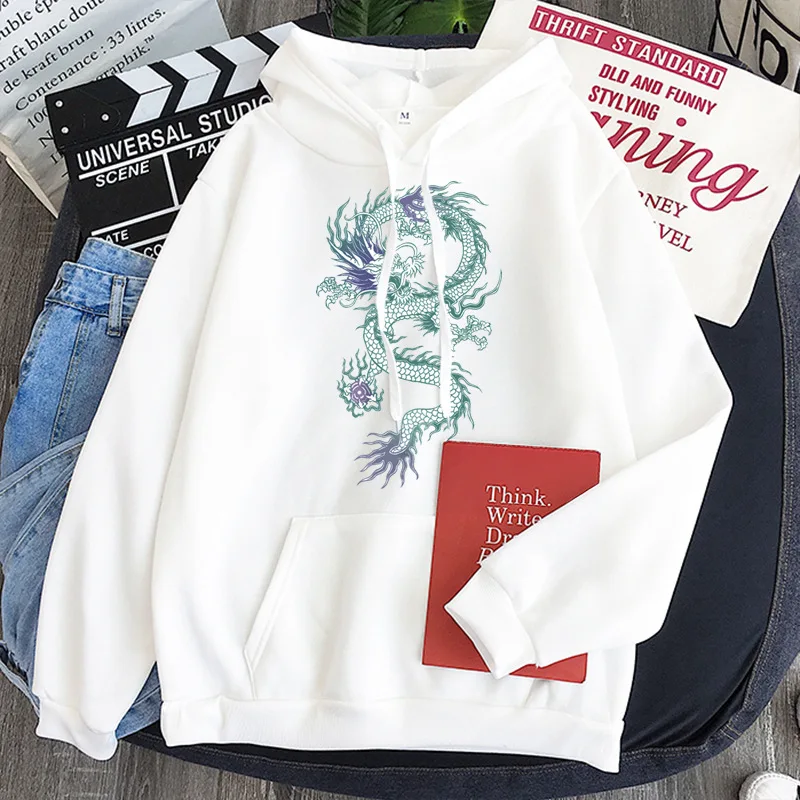 

New style hoodie Korean pullover, silver dragon, European and American fashion pattern autumn and winter fashion sweatshirt