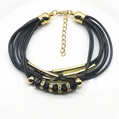 Женский кожаный браслет винтажный в стиле панк богемный стиль | Украшения и