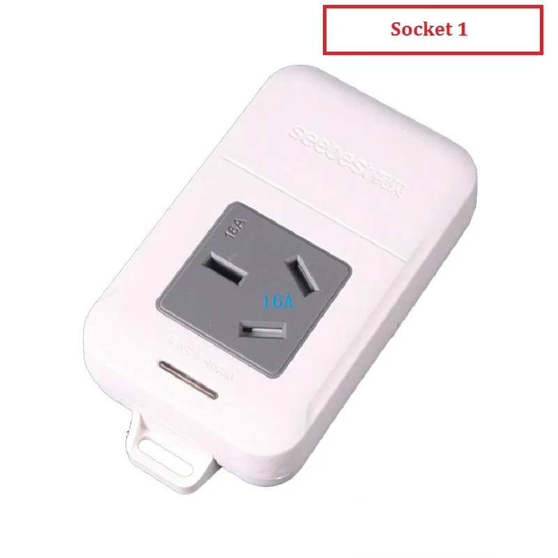 AU/CN Plug 10A/16A силовая полоса бытовая техника Высокая мощность кондиционер проводка расширения питания - Цвет: Socket 1