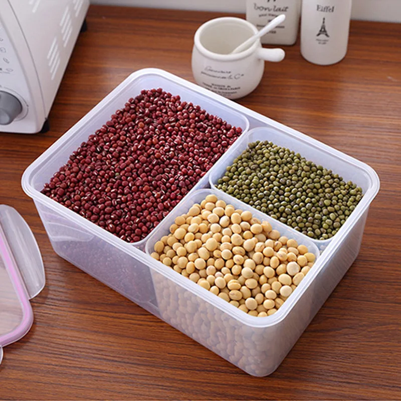 Домашний пластиковый ящик для хранения продуктов контейнер зерна кухонный