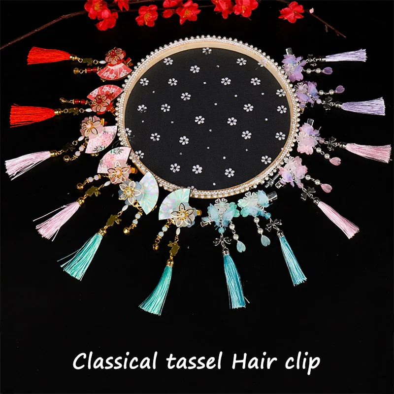 2 шт. новый стиль Детская бижутерия цветы с кристаллами танга костюм ханьфу