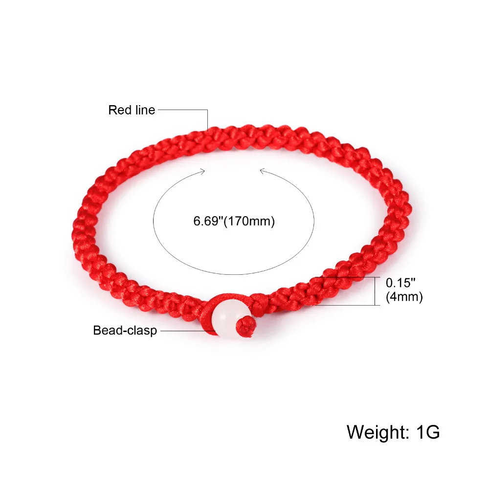 1 шт. браслет с красной нитью на руку плетеный в китайском стиле красный ручной