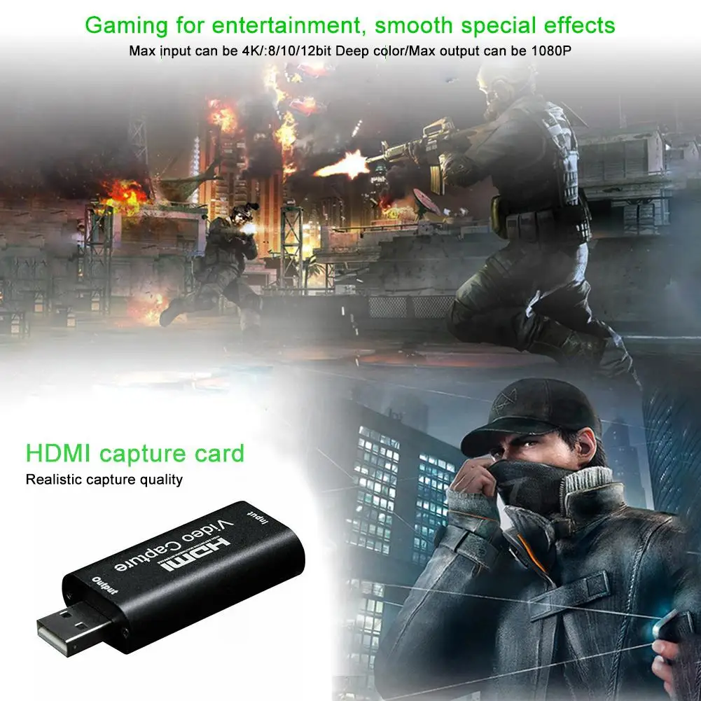Карта захвата Hdmi USB аудио видеокарта 1080P записывающее устройство для игр видео PS4