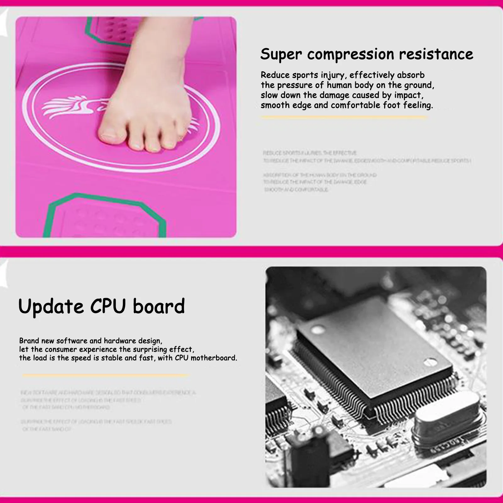 

2 Style English Menu Dance Pads Mats For TV PC Computer Flash Light Guide Double Dance Mat Wireless Controller Games Yoga Mats