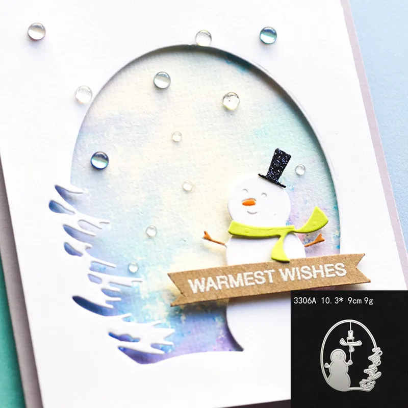 

2021 New Snowman Metal Cutting Dies DIY Scrapbooking Embossing Paper Photo Frame Stamps Craft Template Mould Stencils