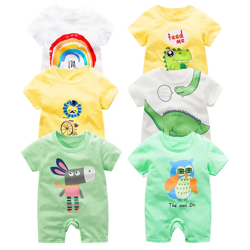 Комбинезоны для новорожденных девочек летняя одежда младенцев комбинезон