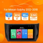 Автомагнитола с GPS-навигацией, мультимедийный плеер для Nissan Sylphy B17 Sentra 12 2012-2018, Android 11, Wi-Fi, без 2DIN, DVD, стерео-головное устройство
