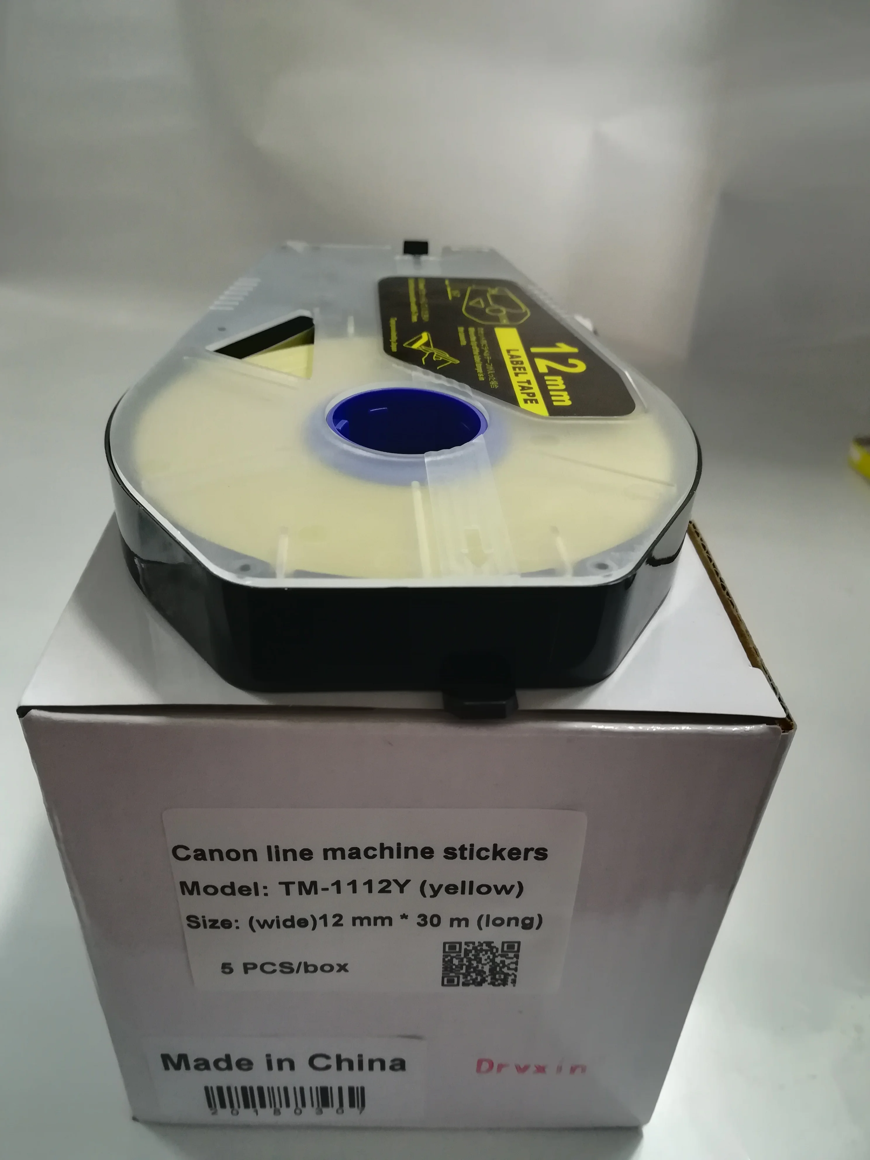 apes Label Cassette TM 1112Y(12mm+Yellow)For Ribbon Printer Cable ID mk2500 mk1500 mk2100 m 1pro IV mk2600 2500|Самоклеящаяся