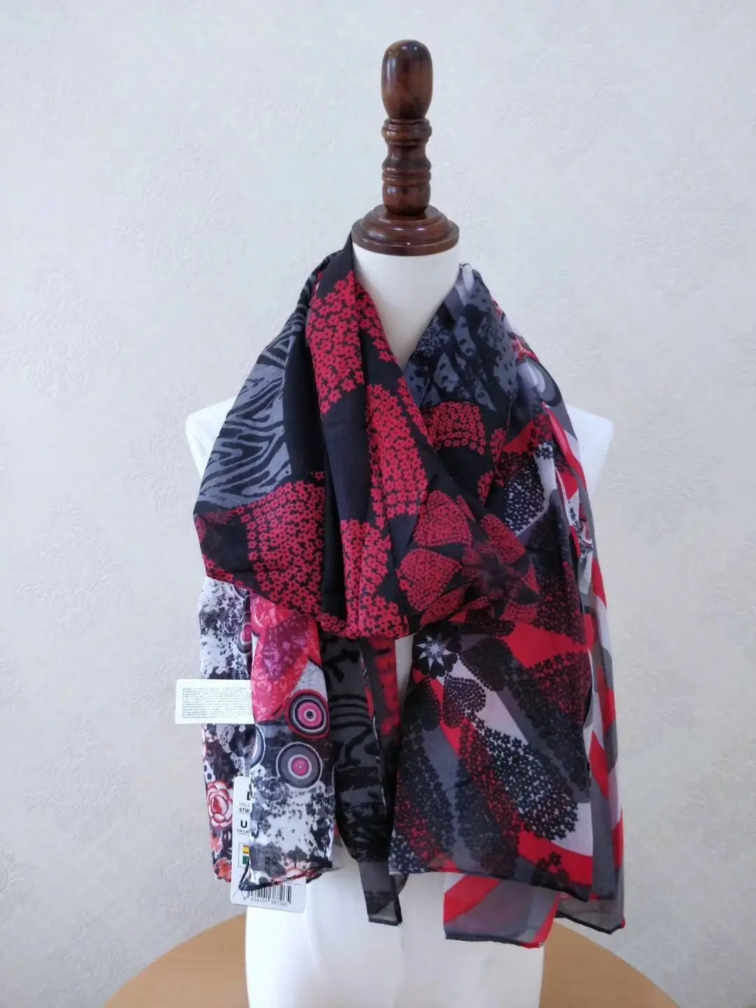 Spanish Single Accessory Spring And Autumn New Women's Print Pattern Long Scarf | Hat &amp Glove Sets