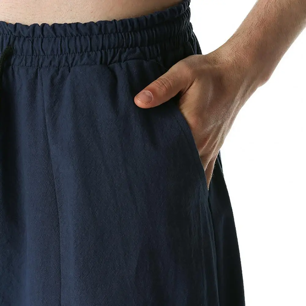 

Solid Color Harem Shorts Men Summer Joggers Casual Shorts Men Drawstring Harem Pants Shorts Fifth Pants Mens Shorts short homme